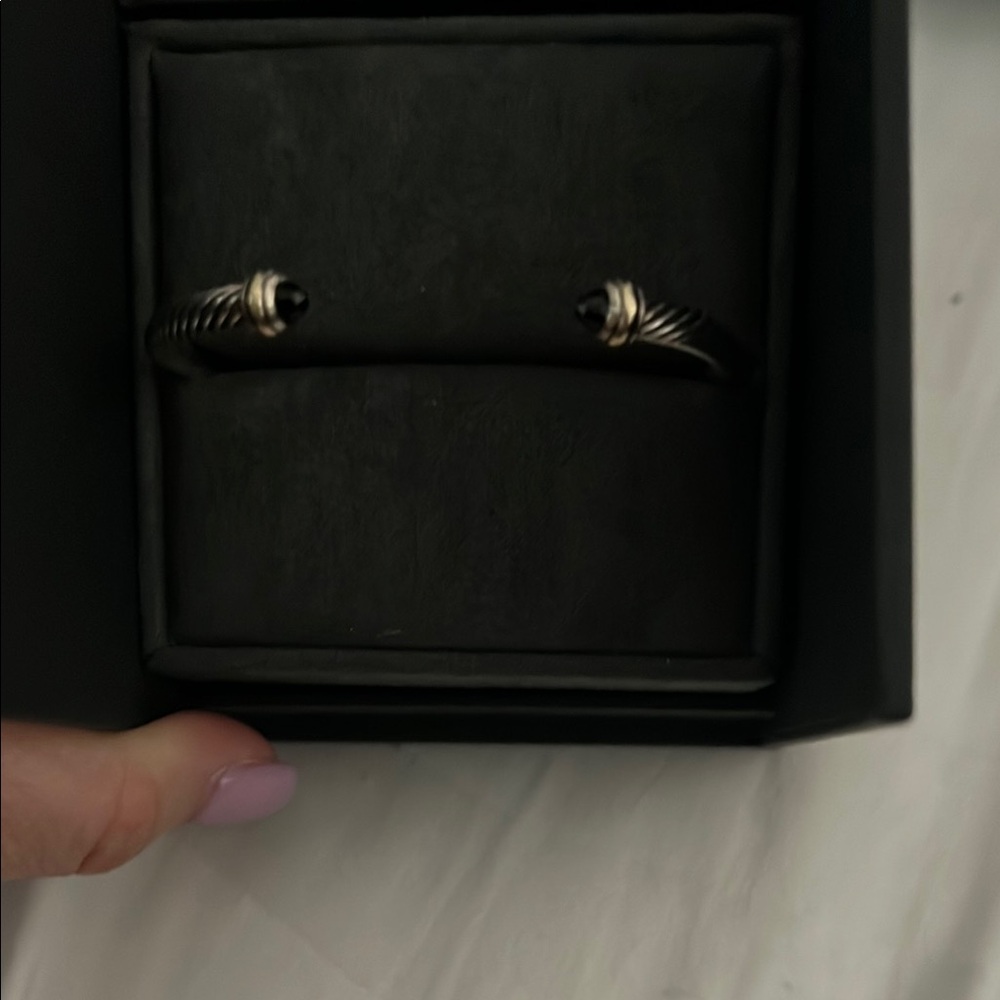 David Yurman Cable Classic Bracelet with 18K Gold & Semiprecious Stones, 4mm - Picture 3 of 7